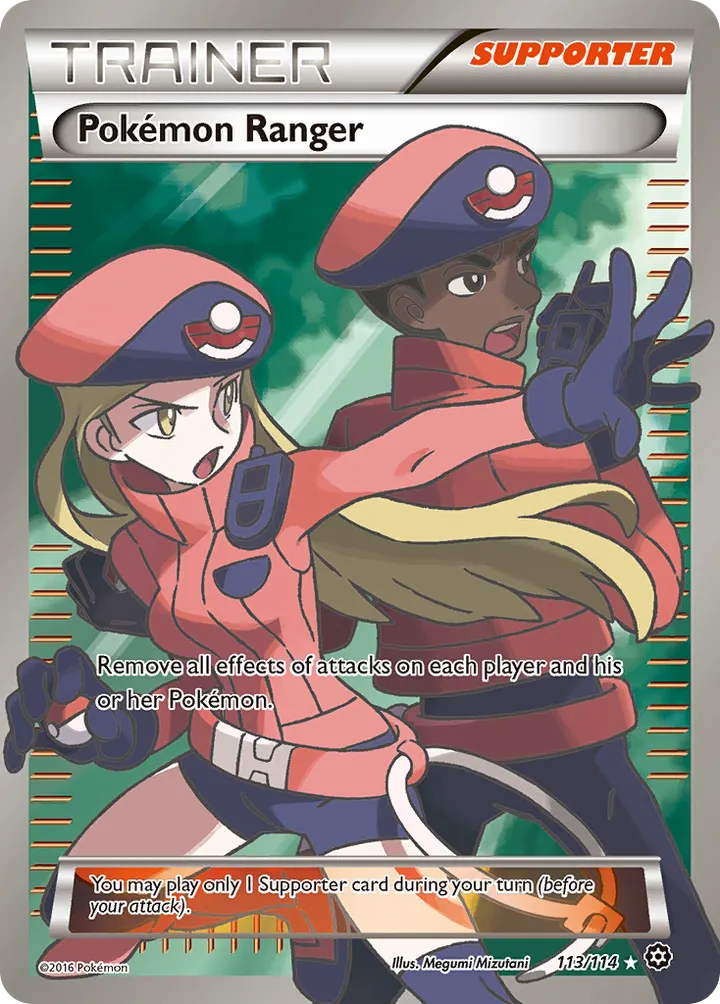 XY—Steam Siege 영어판 Pokémon Ranger 113 카드 앞면