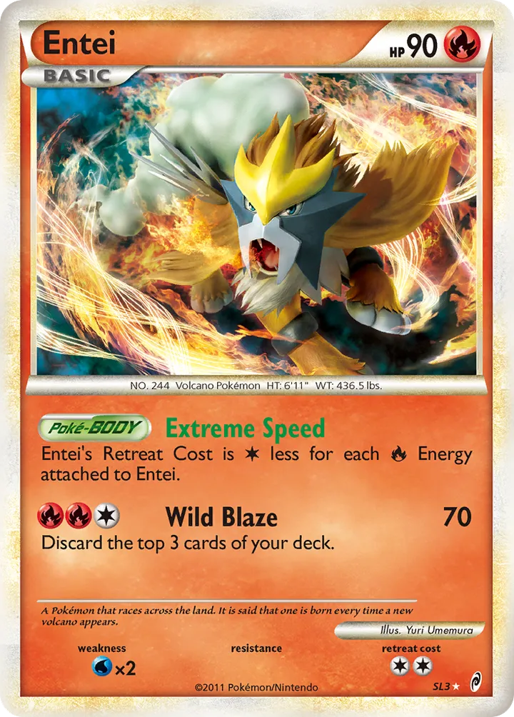 Pokémon TCG: Call of Legends 英語版 Entei SL3 カード表面
