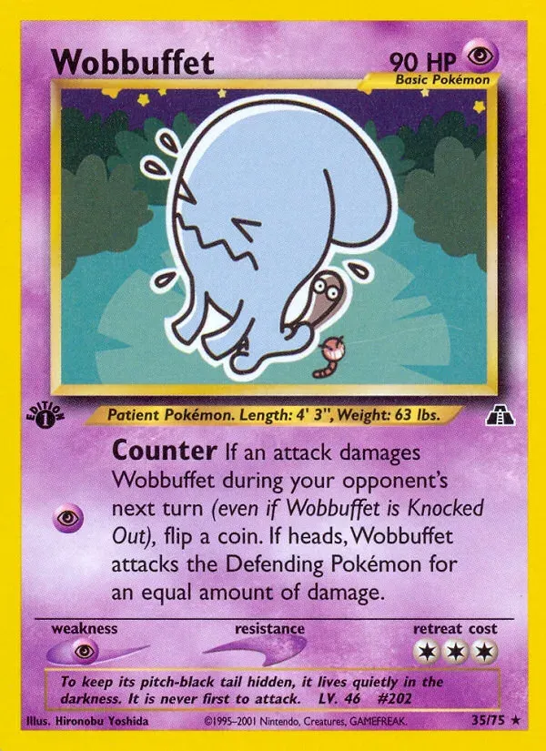 Neo Discovery 영어판 Wobbuffet 35 카드 앞면