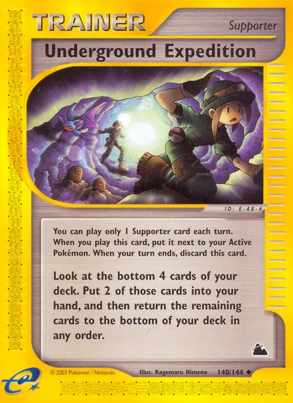 Skyridge 영어판 Underground Expedition 140 카드 앞면