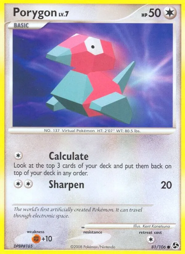 Diamond & Pearl—Great Encounters 英語版 Porygon 81 カード表面
