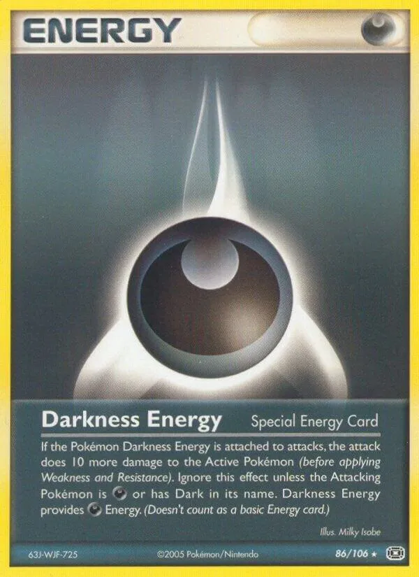 EX Emerald 영어판 Darkness Energy 86 카드 앞면