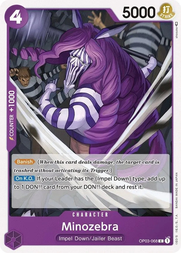 Pillars of Strength 영어판 Minozebra OP03-068 카드 앞면