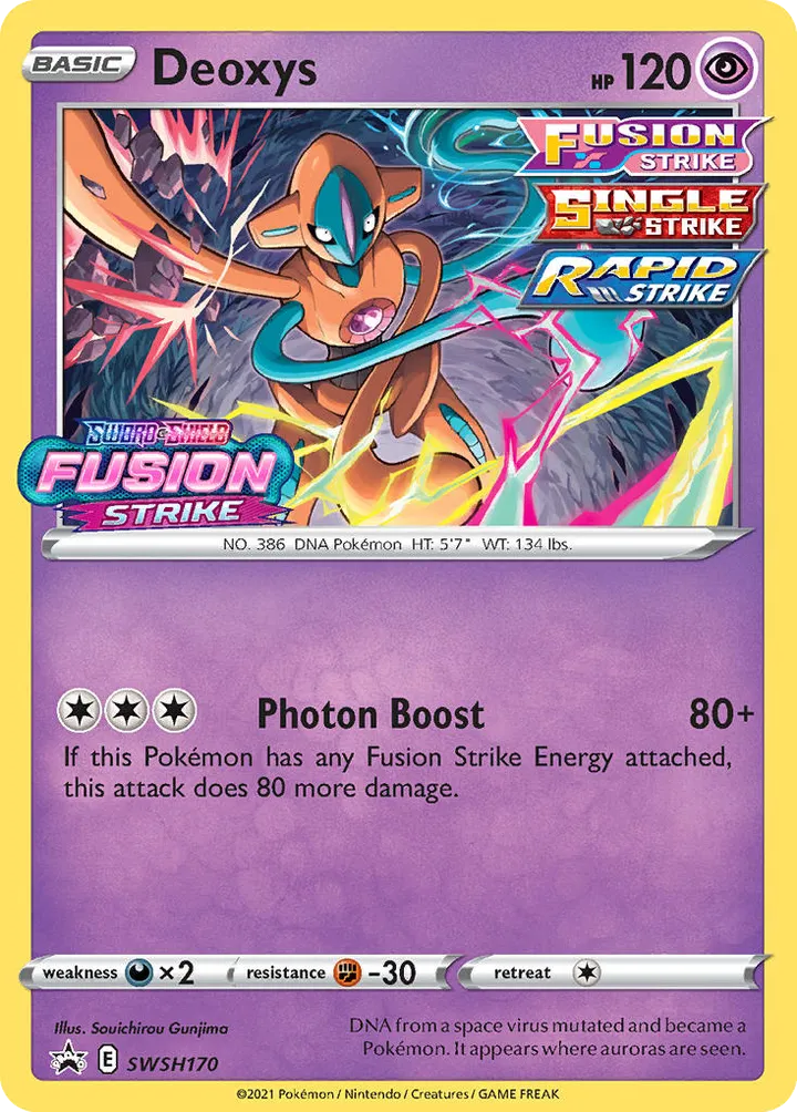 SWSH Black Star Promos 영어판 Deoxys SWSH170 카드 앞면