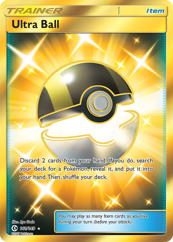 Sun & Moon 英語版 Ultra Ball 161 カード表面