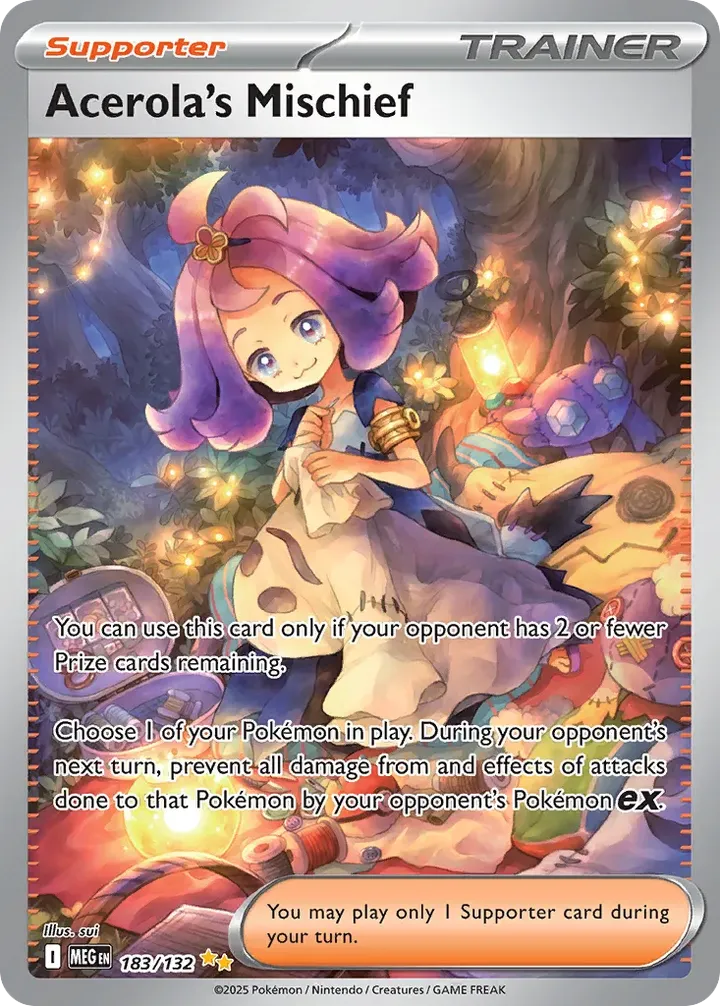 Mega Evolution 영어판 Acerola's Mischief 183 카드 앞면