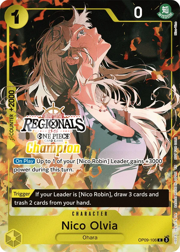 Emperors in the New World 英語版 Nico Olvia OP09-106 · パラレル 3 カード表面