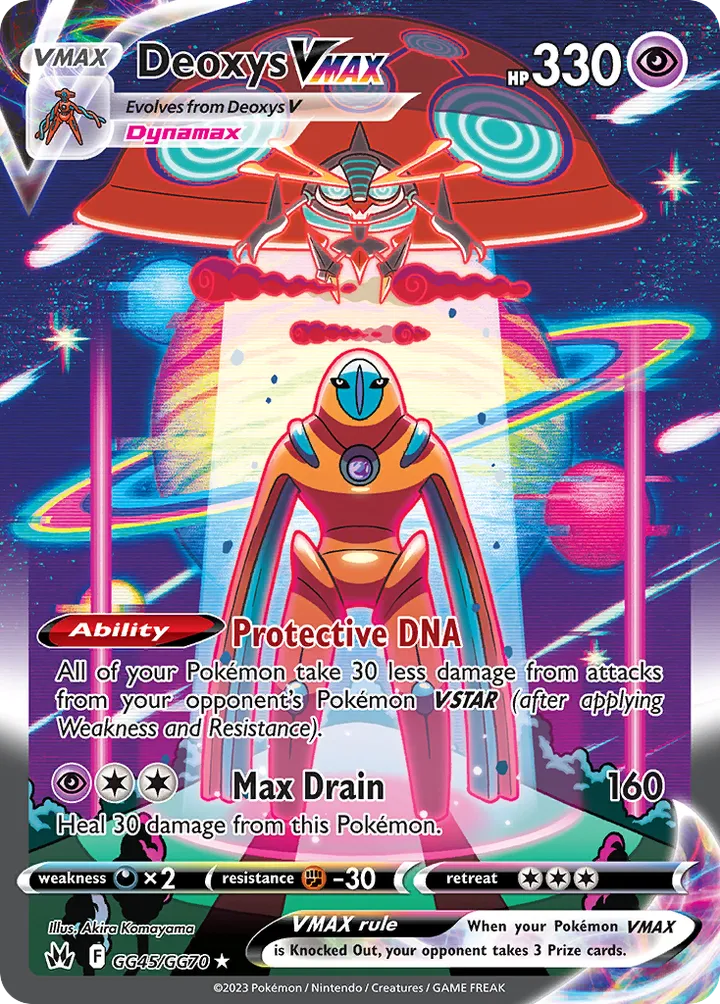 Crown Zenith 영어판 Deoxys VMAX GG45 카드 앞면