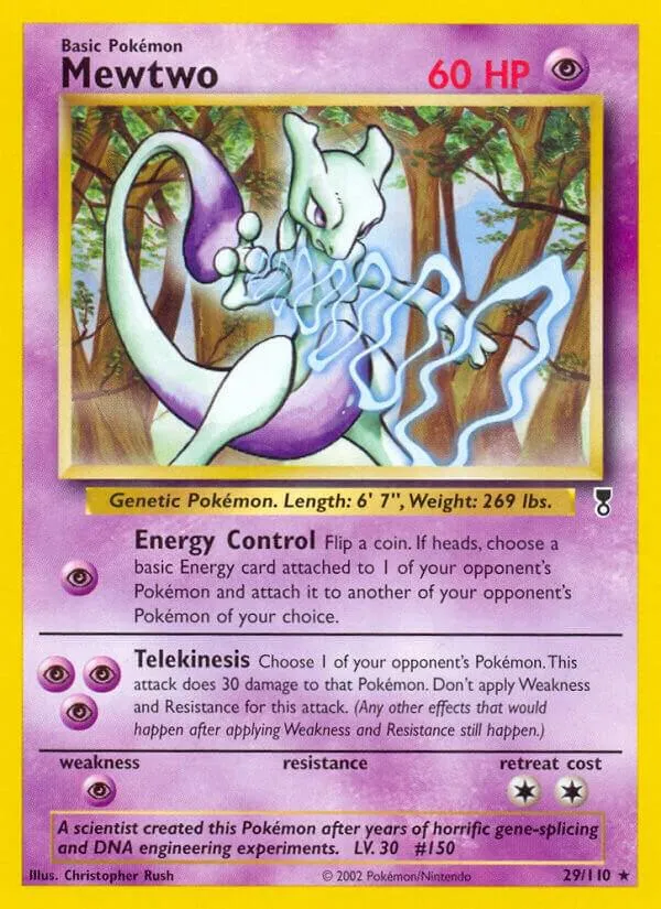 Legendary Collection 英語版 Mewtwo 29 カード表面