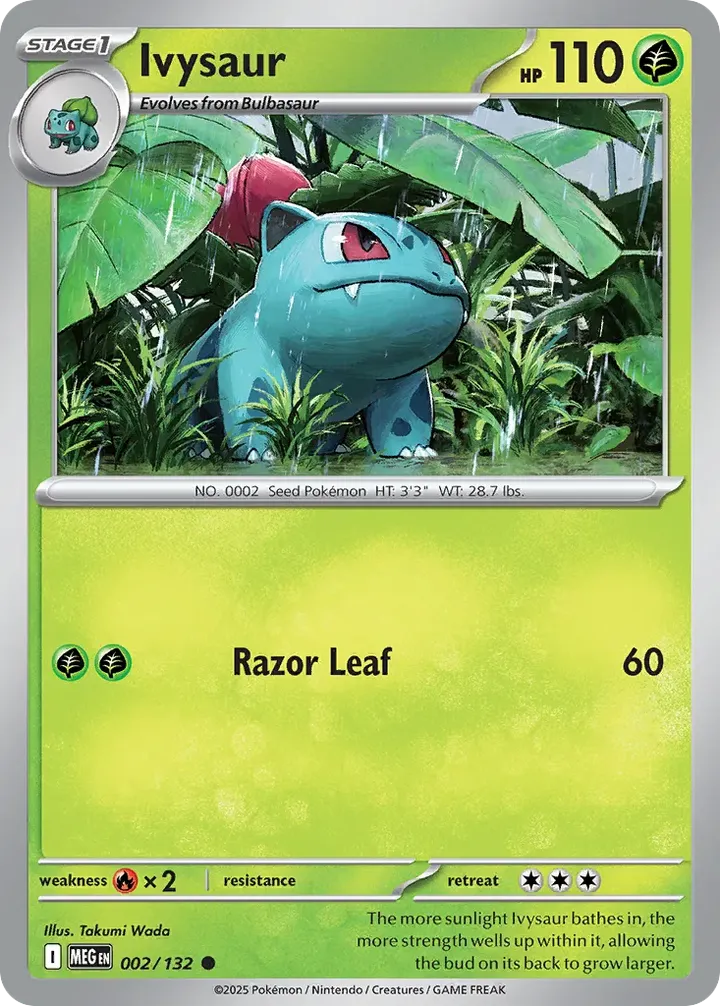 Mega Evolution 영어판 Ivysaur 2 카드 앞면