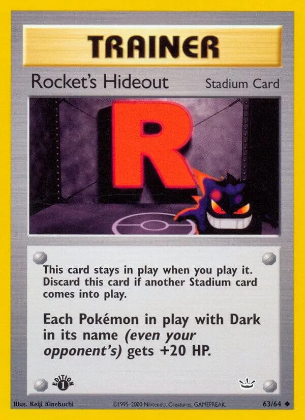 Neo Revelation 英語版 Rocket's Hideout 63 カード表面