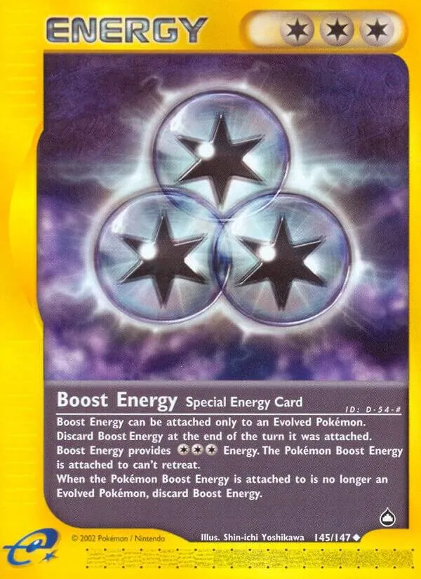 Aquapolis 英語版 Boost Energy 145 カード表面