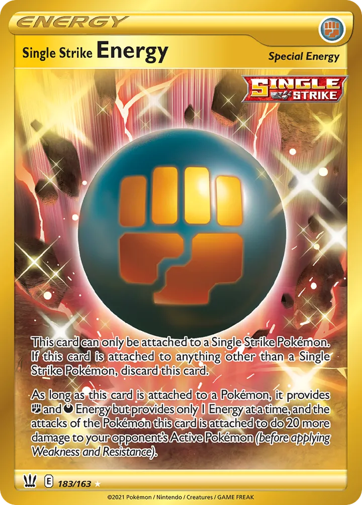 Sword & Shield—Battle Styles 英語版 Single Strike Energy 183 カード表面