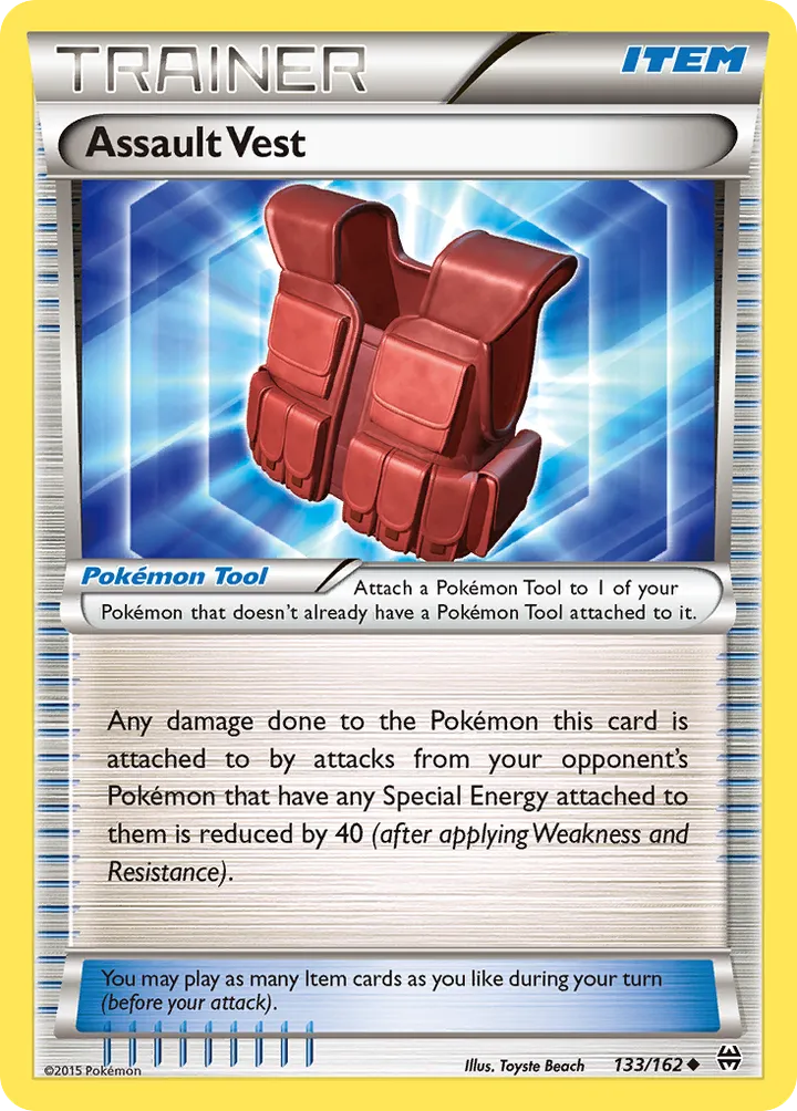 XY—BREAKthrough 英語版 Assault Vest 133 カード表面
