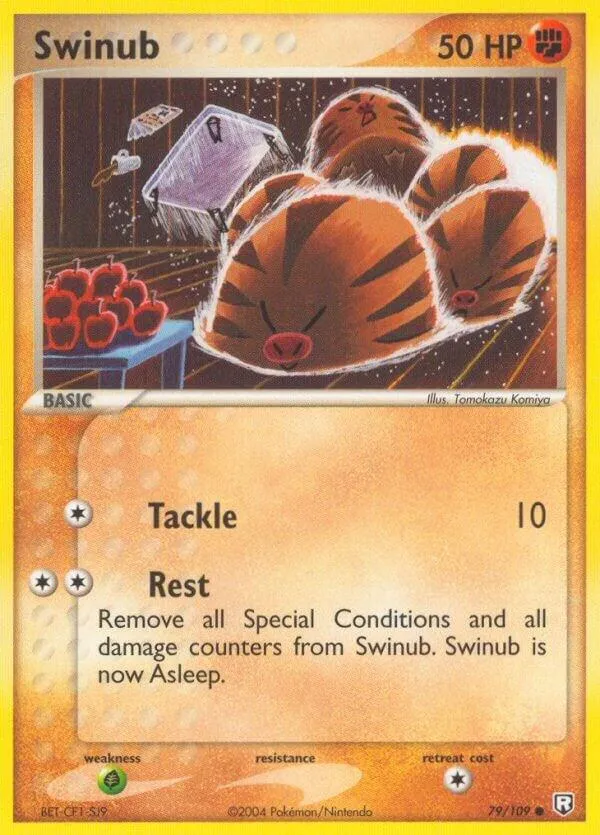 EX Team Rocket Returns 영어판 Swinub 79 카드 앞면