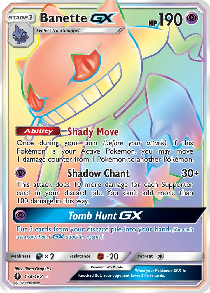Sun & Moon—Celestial Storm 英語版 Banette-GX 174 カード表面