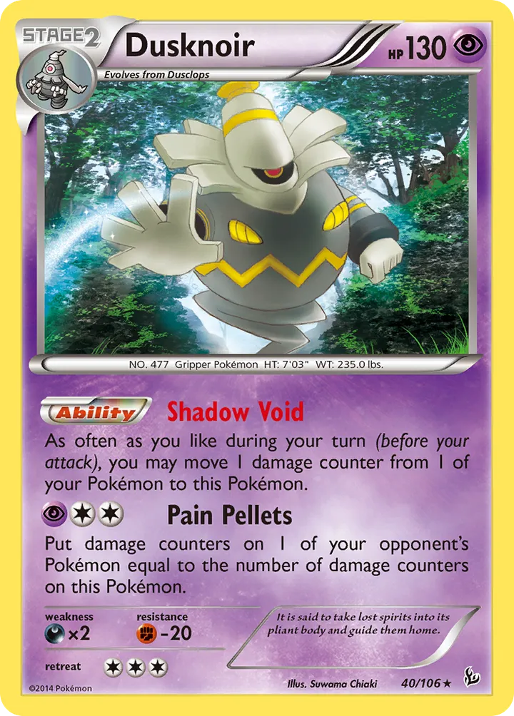 XY—Flashfire 英語版 Dusknoir 40 カード表面
