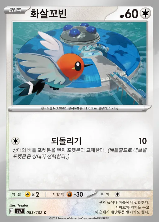 Front of 화살꼬빈 83, 스텔라미라클 Korean