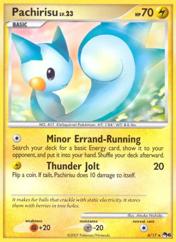 POP Series 6 영어판 Pachirisu 4 카드 앞면