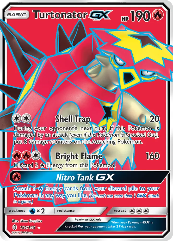 Sun & Moon—Guardians Rising 영어판 Turtonator-GX 131 카드 앞면