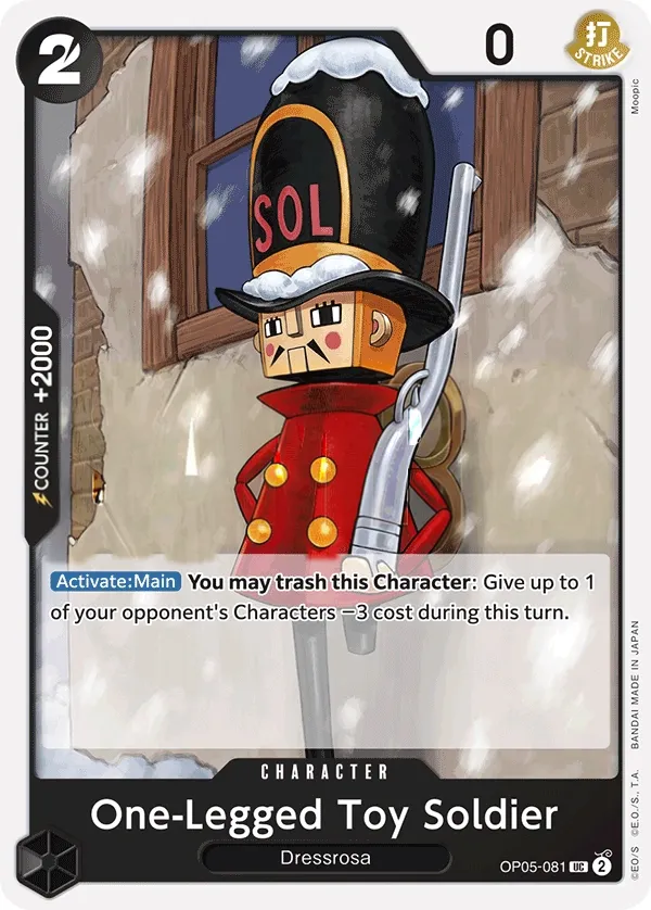 Awakening of the New Era 英語版 One-Legged Toy Soldier OP05-081 · 再録 カード表面