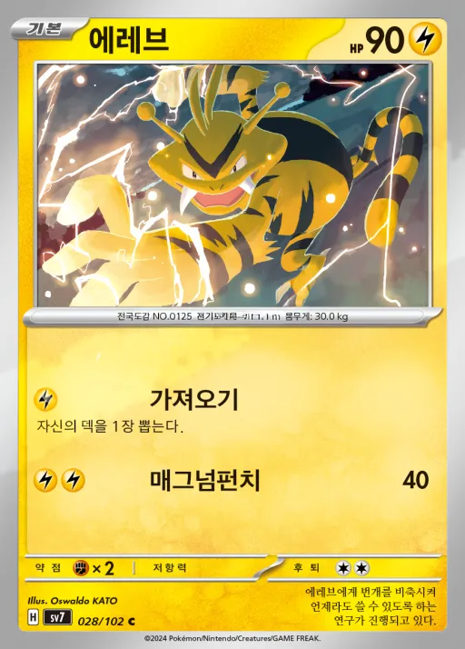 Front of 에레브 28, 스텔라미라클 Korean