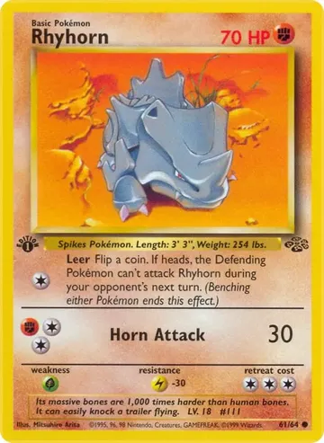 Rhyhorn 61 $0.50