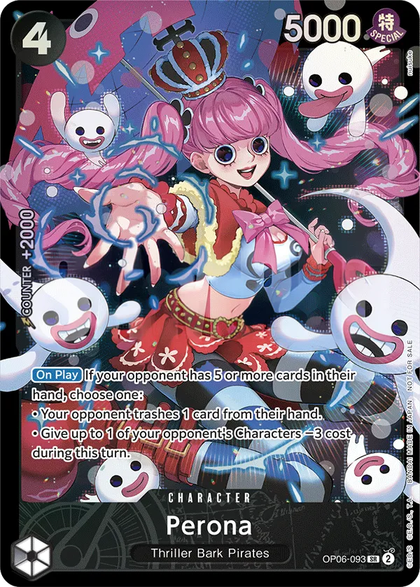 Wings of the Captain 영어판 Perona OP06-093 · 패럴렐 4 카드 앞면