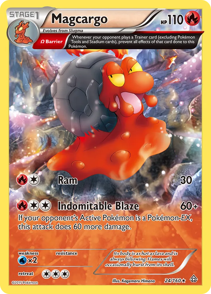 XY—Primal Clash 영어판 Magcargo 24 카드 앞면