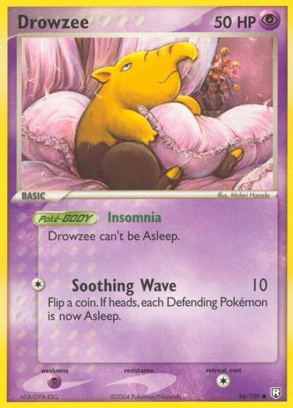 EX Team Rocket Returns 영어판 Drowzee 54 카드 앞면