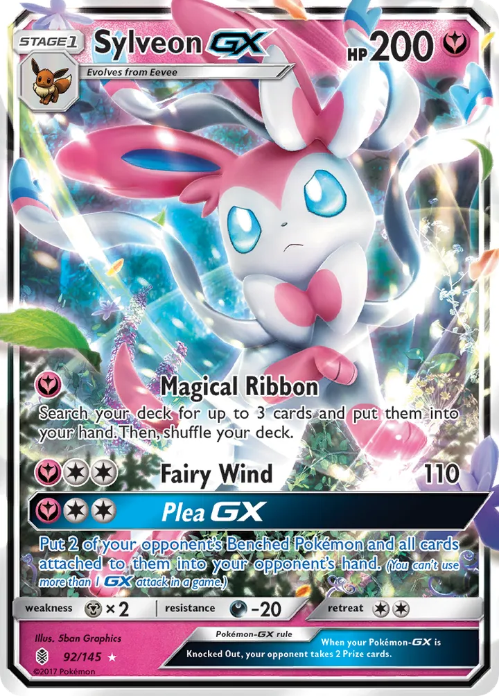 Sun & Moon—Guardians Rising 英語版 Sylveon-GX 92 カード表面