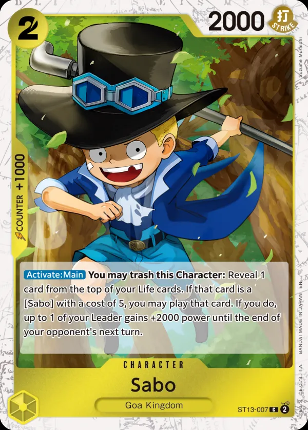 The Three Brothers 英語版 Sabo ST13-007 · パラレル 2 カード表面