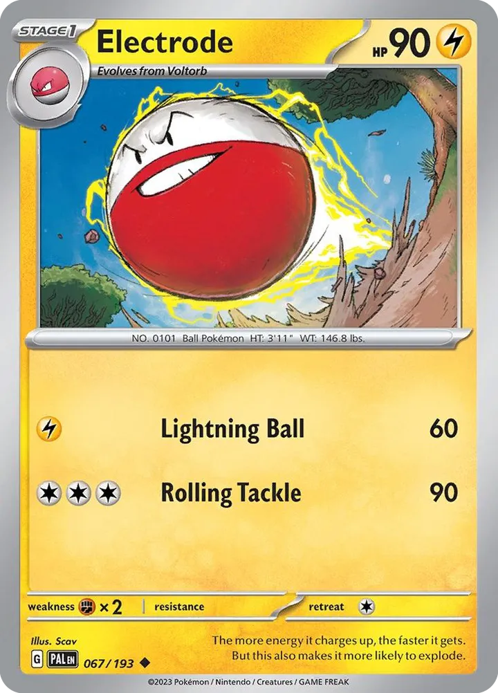 Scarlet & Violet—Paldea Evolved 영어판 Electrode 67 카드 앞면