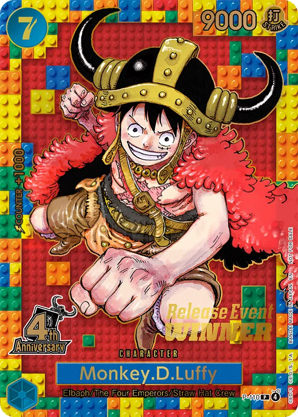 Promotion Cards 영어판 Monkey.D.Luffy P-110 · 패럴렐 카드 앞면