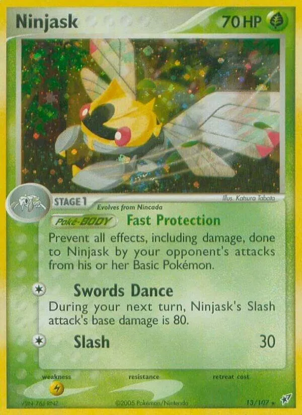 Front of Ninjask 13, EX Deoxys English