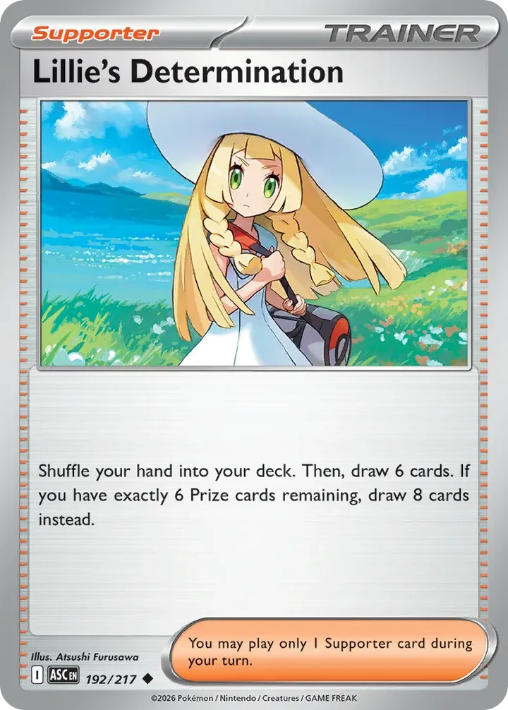 Mega Evolution—Ascended Heroes 英語版 Lillie's Determination 192 カード表面