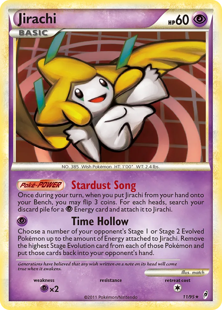 Pokémon TCG: Call of Legends 영어판 Jirachi 11 카드 앞면