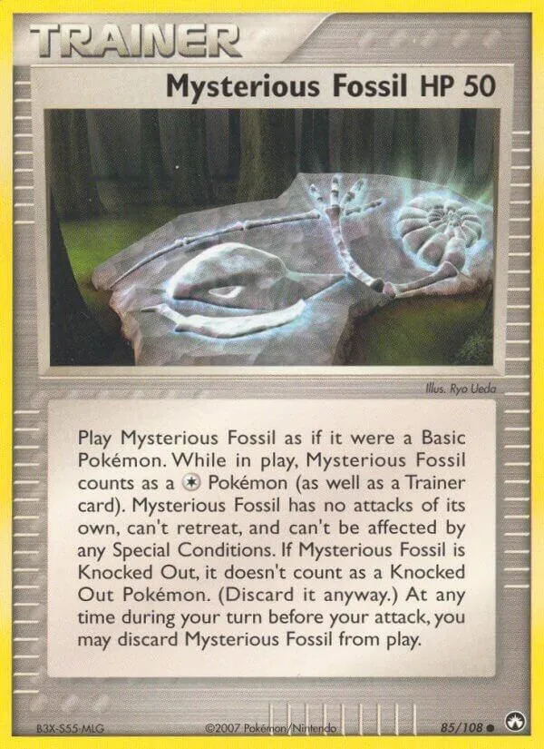 EX Power Keepers 英語版 Mysterious Fossil 85 カード表面