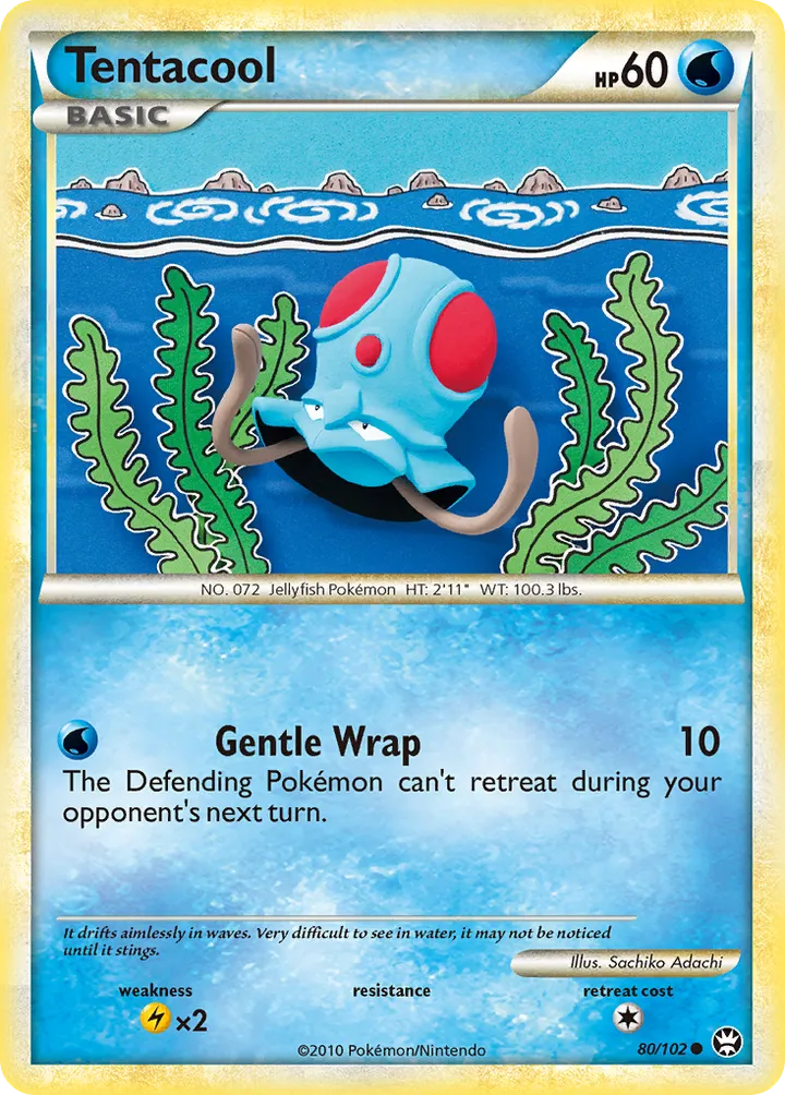 HS—Triumphant 英語版 Tentacool 80 カード表面