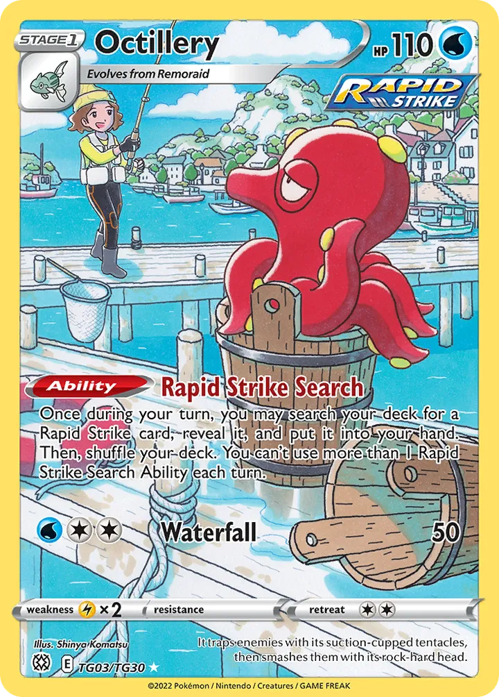 Sword & Shield—Brilliant Stars 영어판 Octillery TG03 카드 앞면