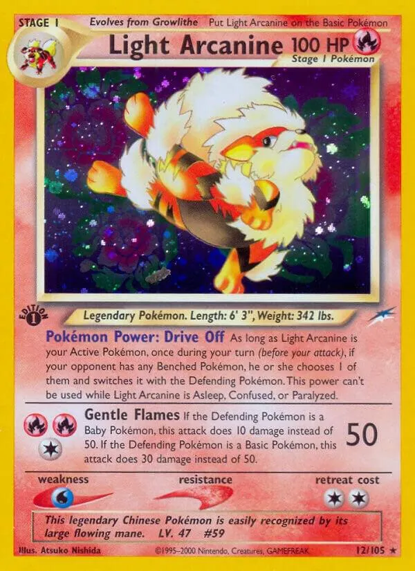 Neo Destiny 英語版 Light Arcanine 12 カード表面