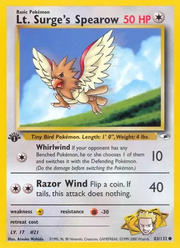 Lt. Surge's Spearow 83 $0.78