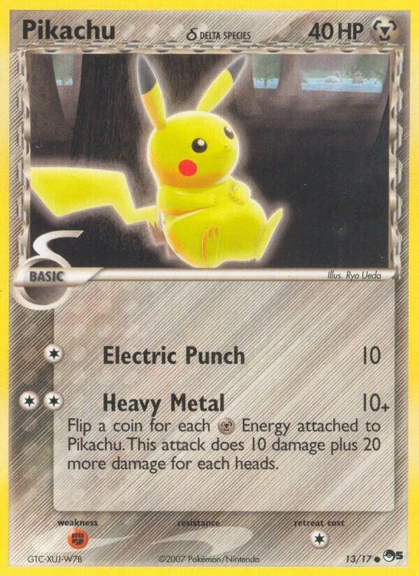 POP Series 5 英語版 Pikachu (Delta Species) 13 カード表面