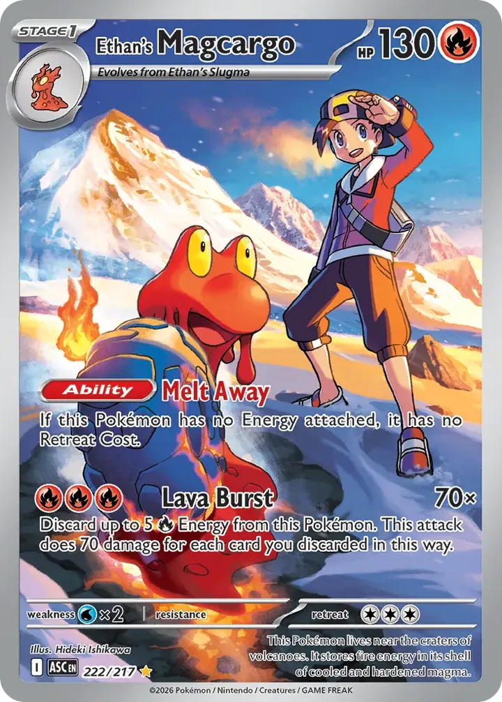 Mega Evolution—Ascended Heroes 영어판 Ethan's Magcargo 222 카드 앞면