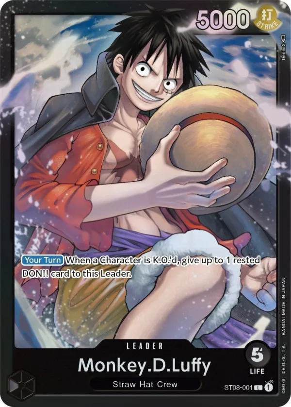 Monkey D. Luffy 영어판 Monkey.D.Luffy ST08-001 카드 앞면