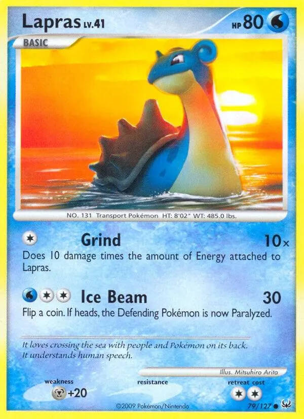 Platinum 英語版 Lapras 79 カード表面