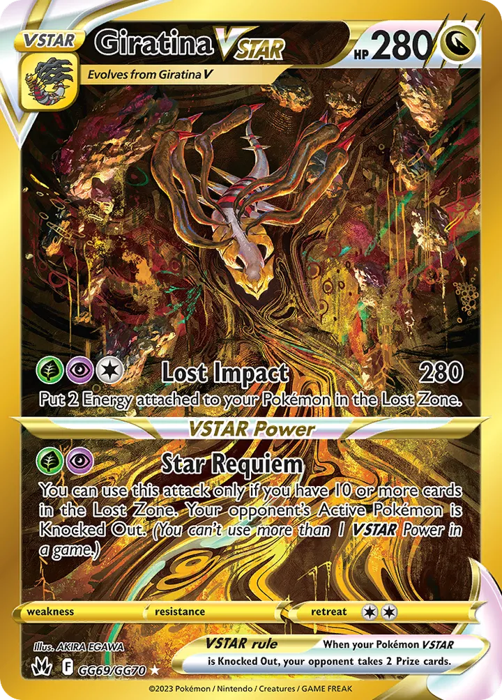 Crown Zenith 英語版 Giratina VSTAR GG69 カード表面