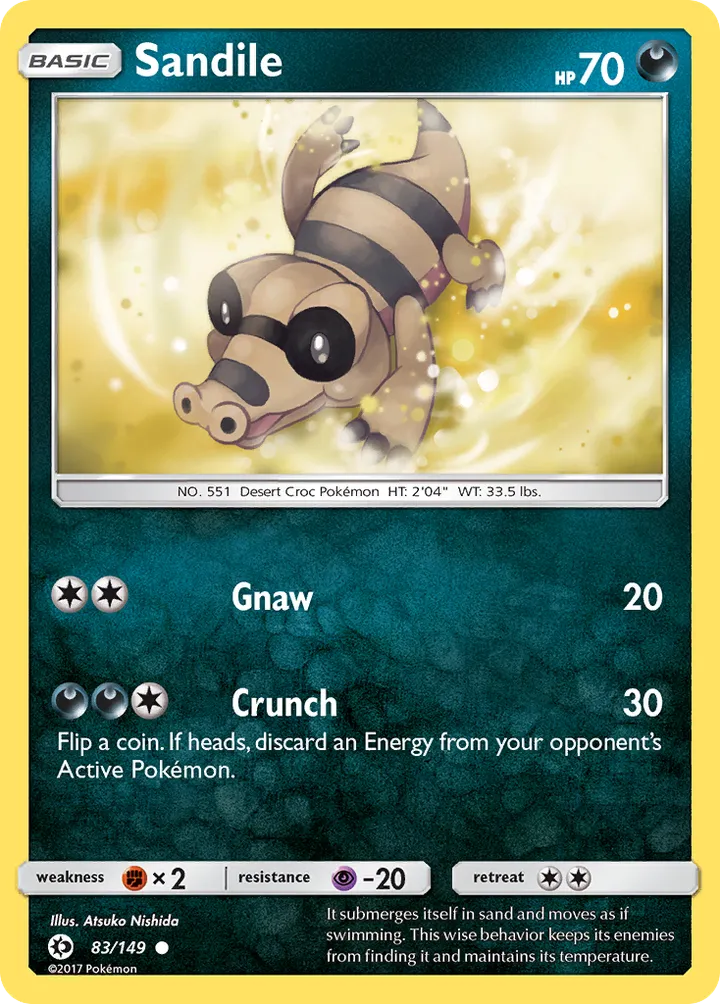 Sun & Moon 英語版 Sandile 83 カード表面