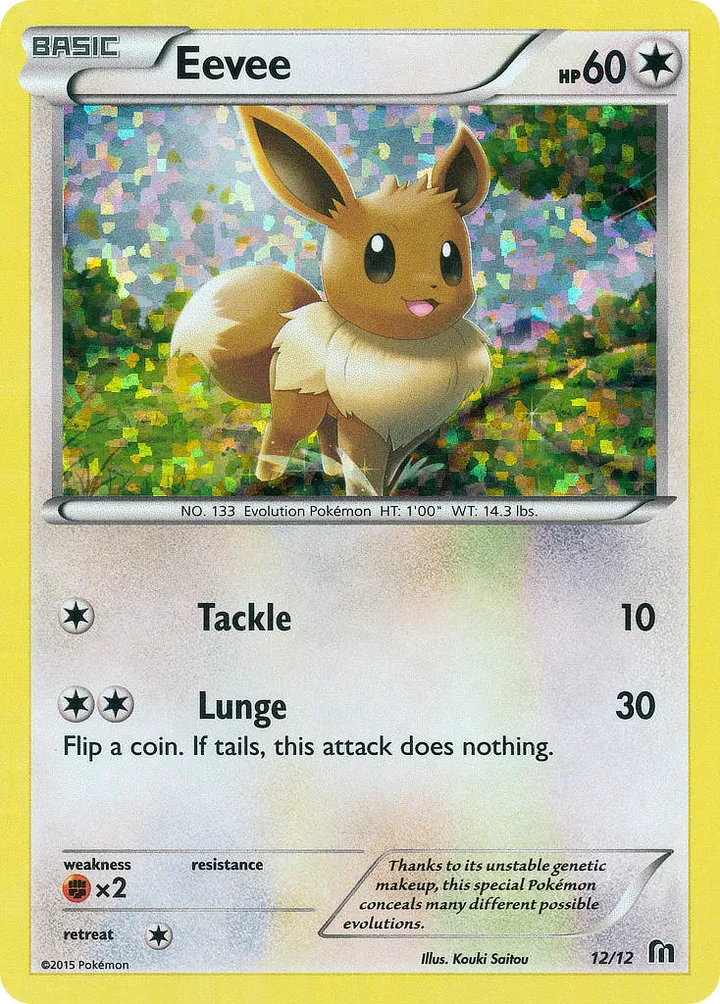 McDonald's Collection 2016 영어판 Eevee 12 카드 앞면