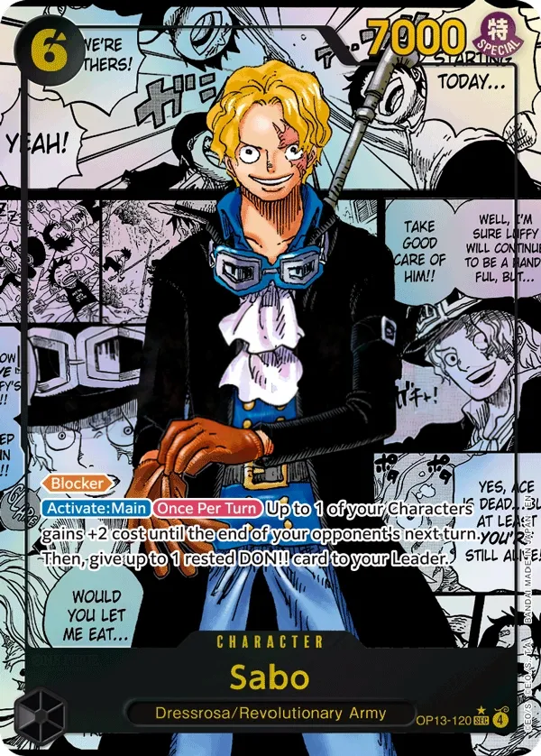 Front of Sabo OP13-120 · Parallel 2, Carrying on His Will English